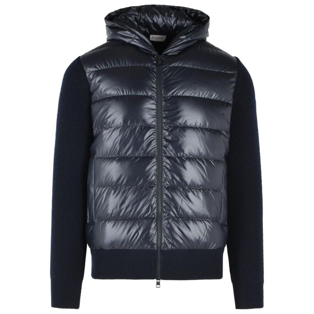 Moncler 'Tricot' Blue Virgin Wool Cardigan Men